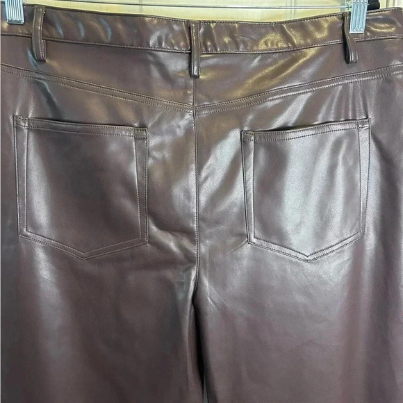 🤎”Calvin Klein” NWT Coffee Bean Faux Leather Pants Size 14 🤎 - Picture 8 of 14
